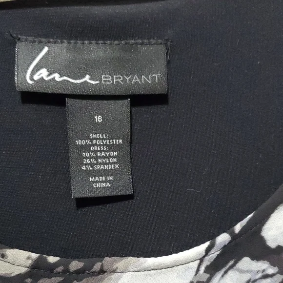 Lane Bryant Black and White Printed Two-Piece Skirt Set - Picture 3 of 4